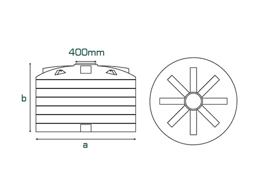 Large Capacity - Cylindrical Tanks One Layer